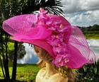 Kentucky Derby Hat Church Tea Party Hat Wedding Hat With Wide Brim