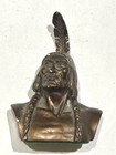 Old Shawmut Bust Of Native American Indian Metal Figurine 1960s Rare
