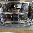 Ludwig Steel Rocker 8lug Snare Drum 80s 5x14 vintage Chrome Black white  842227