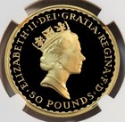 1991 Gold Great Britain 509 Minted 50 Pounds 1 2 Oz Coin Ngc Proof 69 Ultra Cam