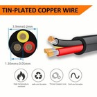 22 Gauge 3 Conductor Electrical Wire 50ft Black Stranded Low Voltage 22 3 Cable