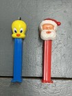 Vintage 1980 Looney Tunes Tweety Bird  And Santa Pez Dispensers Set Of 2