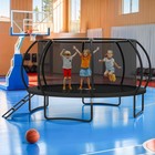 14ft 450lbs Trampoline Outdoor Trampoline For Kids And Adults W enclosure Net