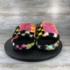 Ugg Women   s Fluff Yeah Slide Check Checkerboard Plush Slippers Sandals Size 8