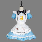 Alice In Wonderland Costume Dress W poker Apron Maid Lolita Fo Halloween Cosplay