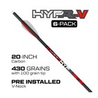 Killer Instinct Hypr V 20 Inch Black Crossbow Bolts With 3 Inch Vanes 6 Pack