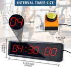 Smaheat Fitness Timer With Stopwatch Button  1 5 Inch Six-digit All-red