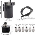 Universal Aluminum Oil Catch Can Kit Reservoir Baffled Tank With Breather Filter