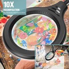 10x Magnifying Glass With Light And Stand Flexible Gooseneck Magnifying Floor La