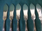 12 1847 Rogers Bros   Charter Oak Pattern Flat Handle Butter Spreader Knives