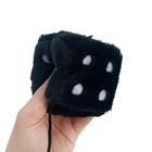 Dice For Car Mirror  Pair Of Retro 2 75    Rear View Black