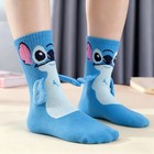 Magnetic Holding Hands Stitch   Angell Funny Couple Socks Novelty Cute Gift