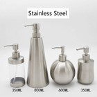 Stainless Steel Liquid Soap Dispenser Bathing Gel Bottles Pump Kitchen Bathroom