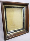 Antique Eastlake Victorian Walnut Deep Picture Frame W  Ebonized   Gilt Fillets