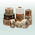 Custom Printed Gummed Paper Tape For Packaging  Standard Kraft Or Reinforced