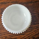 Vintage Fenton Glass White Hobnail Vanity Powder Jar candy Dish W lid