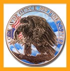 1 Avdp Oz Colorized Copper Round   don t Tread On Me       999 Fine Pure Copper