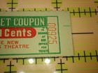 Vintage New James Theatre Ticket Coupon 20 Cents Ephemera Movie Theatre Prop