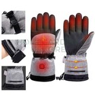 Heated Gloves Electric Rechargeable Battery Hand Warm Windproof Thermal Winter