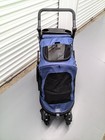 Pet Gear 4-wheel Pet Stroller For Large Dogs  Foldable With Cup Holder Blue 