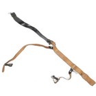 British Early 1900s Black Patent Leather  Company Sword Belt With Hangers