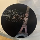 Paris Hat Box Storage Container With Lid 10x7 5 In Eiffel Tower Used