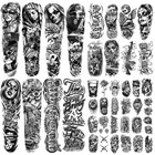 Chicano Style Large Temporary Tattoo - Day Of The Dead Gangster Design For Men  