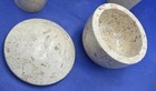 Rare 5 Pc Mcm Egyptian Travertine Stone Vanity Bath Set Highly Detailed