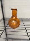 Vintage Mid-century Modern Raised Swirl Glass Bud Vases - Matching 2-piece Set