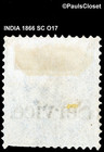 India 1866 Sc O17 Queen Victoria Official Stamps Blue   a Op Service  Used Fine