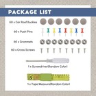 60pcs Car Roof Headliner Repair Kit  Rivets   Buckles For Interior Ceiling Fix
