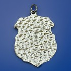 Catholic Saint Michael Silver Tone Shield Large Religious Medal Pendant