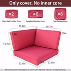 14pcs Patio Furniture Chair Cushion Cover Set Replacement Outdoor Slipcovers