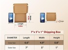 Lot Of 7x5x1 Small Shipping Boxes  White Corrugated Cardboard Mailer Box