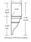 4 Crown Molding Inside Corner Blocks  crowncorners  Brand  Fits 4 1 4  Molding