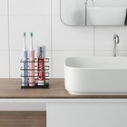 Jdotl Adhesive Toothbrush Holder Wall Mounted  Suction Toothpaste Organizer