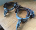 Rare Vintage 1950   s Crockett Renalde Western Leather   Aluminum Cowboy Spurs
