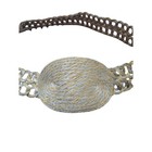 Vintage 80s  Size Large  Adjustable Metal Metallic Belt Retro Costume Halloween