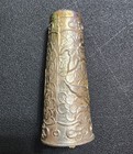 Vintage 2in Thimble Silver Ornate Butterflies   Flowers Sewing Accessory