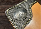 Gravy Leather Tochigi Long Wallet Camel black Python Elizabeth Coin 19x9 5x2cm