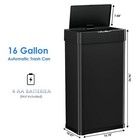 16 Gallon Automatic Kitchen Trash Can Stainless Steel Motion Sensor Garbage Bin