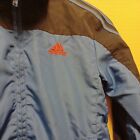 Adidas Blue With Black Stripes On Arms Childs  Size 6 Lined Windbreaker Jacket 