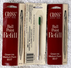Nos Cross Pen Refill Ball Point Inks Black Blue Green Medium Fine 11 Inks