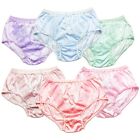 6x Vintage Silky Nylon Underwear Granny Panties Size L Women   s Lace Transparent