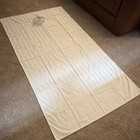10 White Cotton Striped Massage Top Sheet Rectangular With Head Area 220x45 Cm  