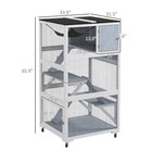 Catio  Outdoor Cat Enclosure House On Wheels With Hammock  Gray