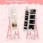 Kids Vanity Set Princess Makeup Dressing Table And Chair Set W  Jewelry Armoire