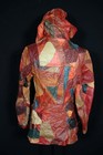 Vintage 1970 s Patchwork Leather Woman s Hooded  Jacket Size Medium