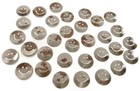 24 Vintage Aged Steel Silver Smiley Face Smile Emoji Stamped Finding Pendants N9