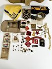 Vintage Lot 1940s Boy   Cub Scouts Of America Shirt Scarfs Cards Pins Sewing Kit